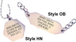 Child Identification Tags