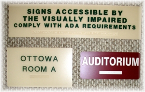 Various ADA Compliant Signs